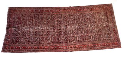 null RUGS OF THE EAST 

Ferahan carpet, red and blue tones, border and bands around...