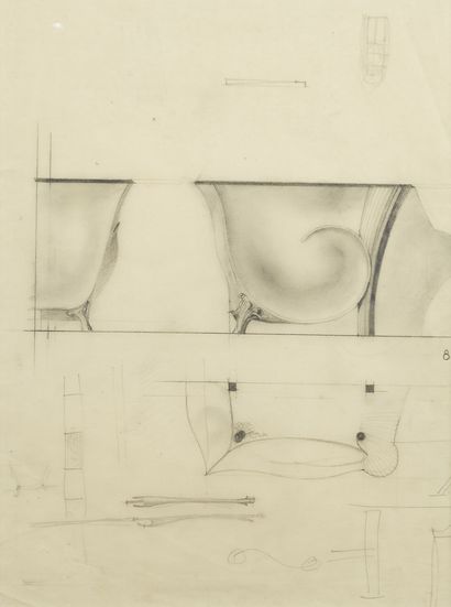 PAUL IRIBE (1883-1935) PAUL IRIBE (1883-1935)
"Projects - Studies for a commode"....