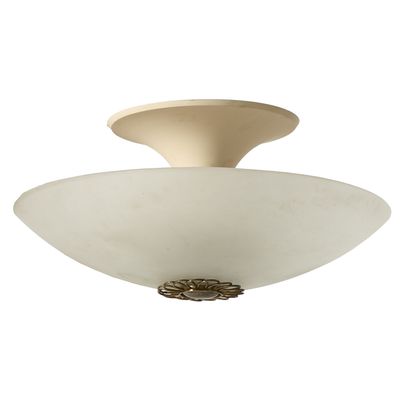 B.A.G. TURGI B.A.G. TURGI
Ceiling lamp with beige lacquered metal truncated cone-shaped...