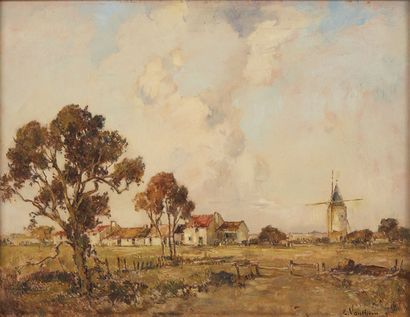ERNEST VAUTHRIN (1878-1949) ERNEST VAUTHRIN (1878-1949)
Landscape of Vendée
Oil on...