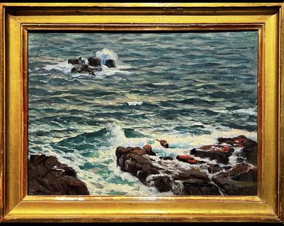 Vartan MAKHOKIAN (1869-1937) Vartan MAKHOKIAN (1869-1937)
The shore.
Oil on canvas...