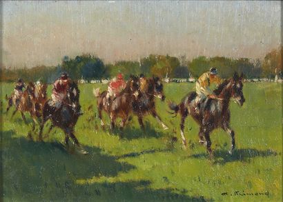 ANDRÉ FREMOND ANDRÉ FRÉMOND (1884-1965)
The races
Oil on panel
Signed lower right
Oil...