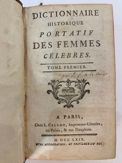 LA CROIX François de LA CROIX (J François de). Dictionnaire Historique portatif des...
