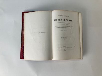 ALFRED DE MUSSET MUSSET (Alfred de). 
Oeuvres complètes. Paris, Charpentier, 1866....