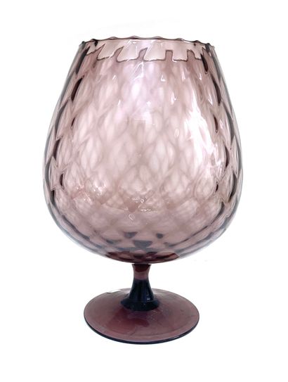 EMPOLI EMPOLI
Vase optique vintage en verre d'Empoli, violine
H 31.5 cm