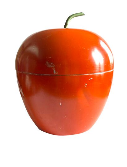 VINTAGE VINTAGE
Grosse pomme à glaçons en métal orange 
H 29.5 cm