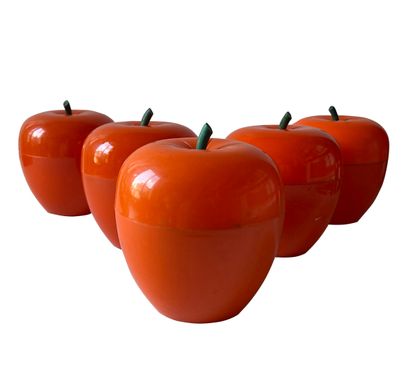 VINTAGE VINTAGE
Ensemble de cinq seaux à glaçons orange en forme de pomme
H 17 c...