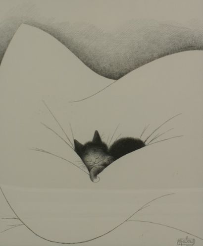 null Albert DUBOUT (1905-1976)

Le chat

Gravure. Signé dans la planche en bas à...