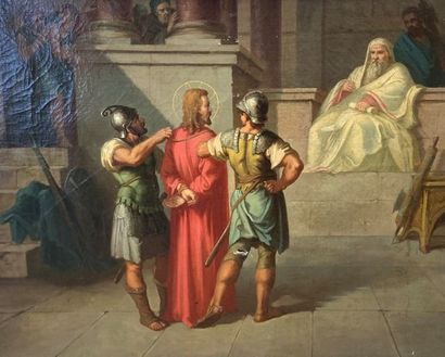 null Ecole Française. XIXème siècle

La présentation du Christ à Ponce Pilate

Huile...