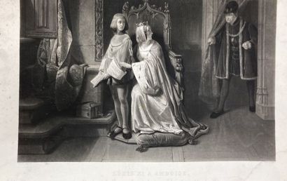 null D'après Claude JACQUAND (1804-1878)

Louis XI à Amboise

Gravure. ROLLET Graveur

(Coupé)

38,5x61...