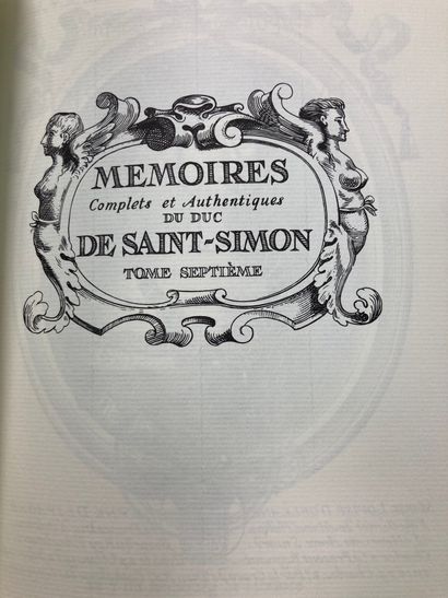 null Lot de livres reliés brochés moderne contenant les mémoires de Saint Simon,...