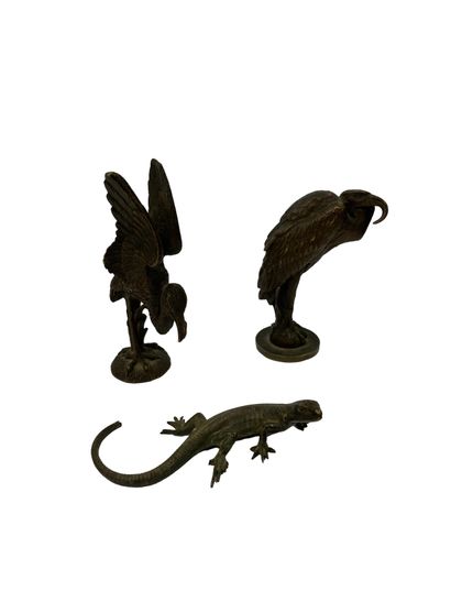 null Ecole Française. XIXème siècle

Deux oiseaux

Sculptures en bronze

H. 9 et...
