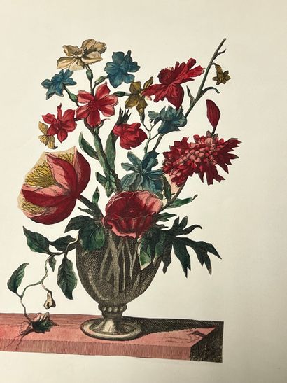 null Fleurs
Bouquet dans un vase. Gravure du XVIIIème siècle découpée au contour...