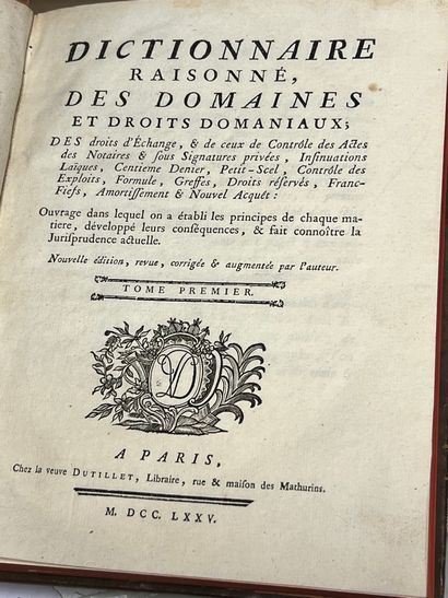 null BOSQUETS
Dictionnaire raisonné des domaines de droits nationaux, nouvelle edition...