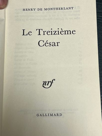 null MONTHERLANT H de 
Le treizième César Paris NRF 1970 in12 broché
Edition originale...
