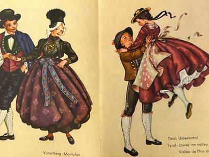 null REHM Maria
Costumes folkloriques autrichiens aquarelles 1954 in2 demipercaline...