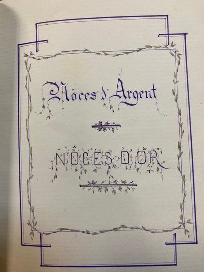 null SIGAUD François
Noces d'argent Noces d'or
Manuscrit autographe, signé 26 avril...