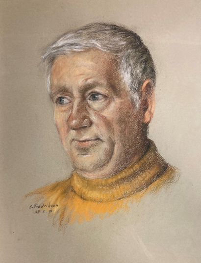 null Sigmud FREDRIKSEN (1907-1986)
Portrait d'homme
Pastel. Signé et daté 25/5/71
32,5x40...