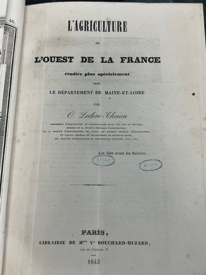 null LECLERC Thouin 
L'agriculture de l'Ouest de la France dans le Maine et Loire
Paris,...