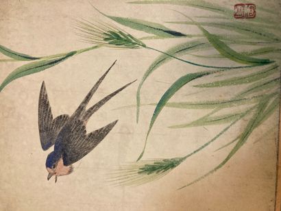null Ornithologie
Réunion de 11 aquarelles originales, japonaises de différents formats...