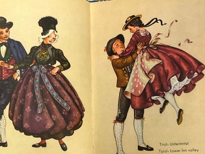 null REHM Maria
Costumes folkloriques autrichiens aquarelles 1954 in2 demipercaline...