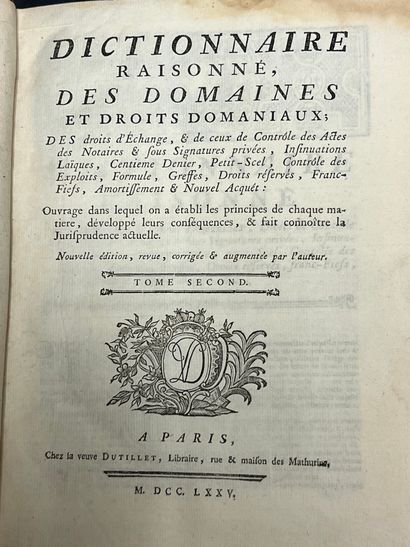 null BOSQUETS
Dictionnaire raisonné des domaines de droits nationaux, nouvelle edition...