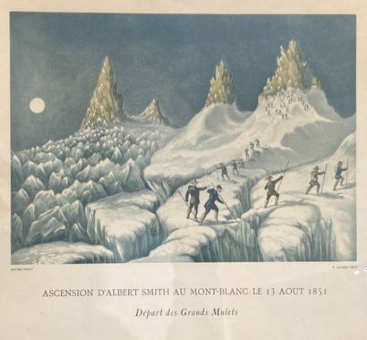 null Georges BAXTER D'après John Mac GREGOR
Ascension d'Albert Smith au Mont Blanc...