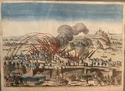 null Ecole Française. XVIIIème siècle
Vue perspective du siège et bombardement de...