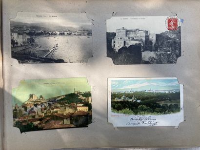 null Album de cartes postales anciennes dont Sud de la France, Italie, Tunisie, Paris…
28x37...