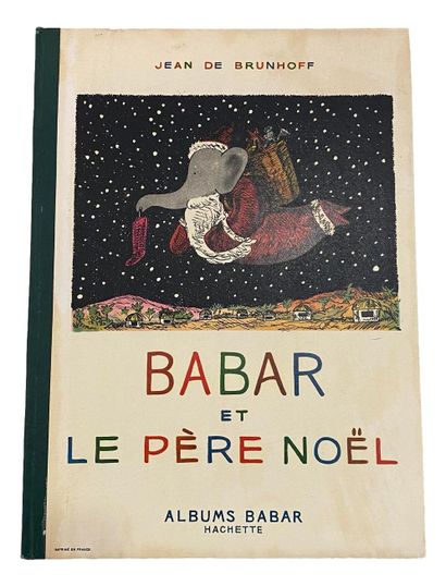 null BRUNHOFF (Jean de )
Babar and Santa Claus
Paris, Hachette 1941 in folio publisher's...