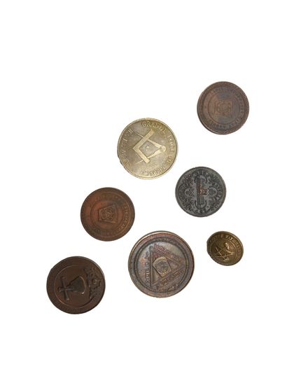 null Set includes:
- A button from the national vocational school
-a FRANC token...