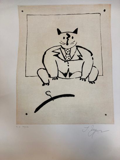 null Belgian school. 20th century
The cat
Engraving. Signed lower right. Numbered...