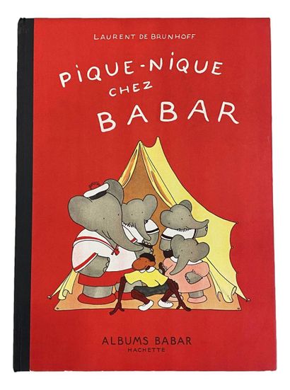 null BRUNHOFF (Laurent de)
Pique nique chez Babar 
Paris Hachette 1939 in folio publisher's...