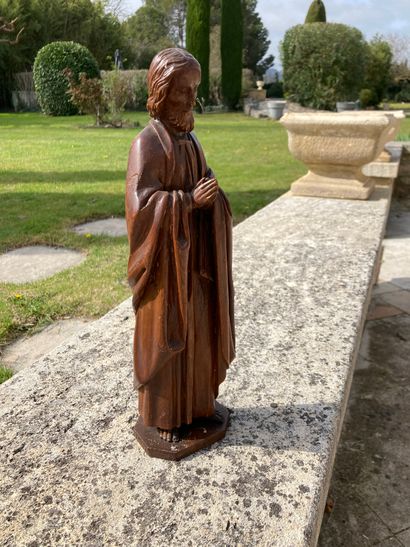 null French school. 20th century
Saint Joseph 
Wood sculpture 
H. 36cm