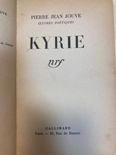 JOUVE Pierre Jean
Kyrie NRF 1938, Gloire...