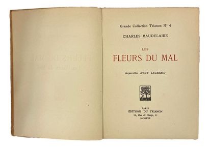 null BAUDELAIRE ( Charles). Les Fleurs du Mal. Watercolors by Edy Legrand 
Paris,...