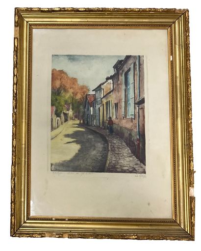 null French school. 20th century
The path
Oil on cardboard. Illegible signature lower...