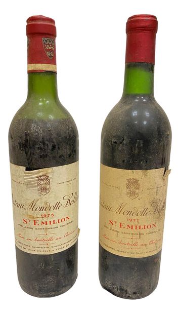 null Saint Emilion château mondotte 1971 and 1975 2 bottles
