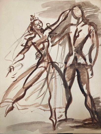 null Jean TOTH (1899-1972)
Etherie Pagava and her partner in Les Amants de Vérone...