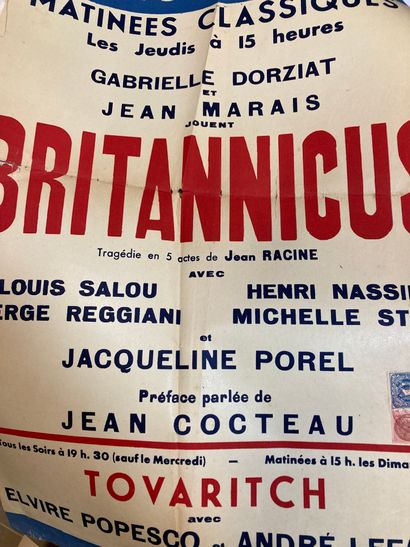 null MARAIS Jean 
Collection of three posters of his shows, various sizes, one of...