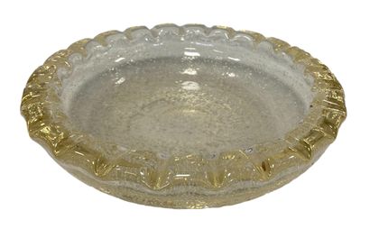 null DAUM
Circular bubble-glass bowl with poly-lobed rim.
Signature with Lorraine...