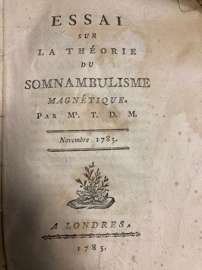 null Tardy de Montravel
Essai sur le somnenbulsime par M TDM, Londres, 1785, 
in-8...