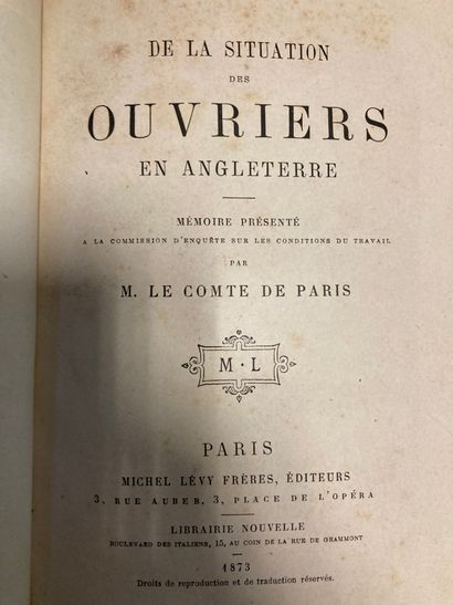 null Paris (Comte de )
De la situation des ouvriers en Angleterre…
Paris, Michel...