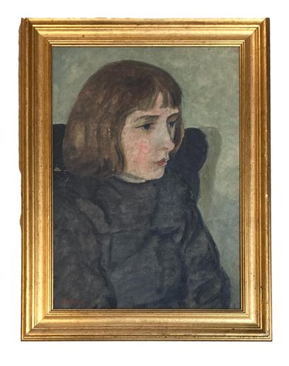 null Solange SCHAAL (1899-?)
Portrait
Huile sur toile. Signé en bas à gauche
(manques)
45x32...