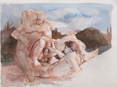 Jacques CANONICI (1947) Jacques CANONICI (1947)

Trio

Watercolor and ink on paper

26,5...