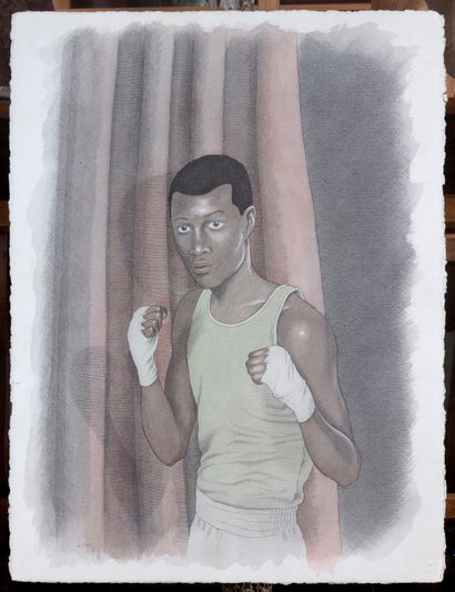 Pierre LE TAN (1950-2019) Pierre LE TAN (1950-2019)

The boxer

Ink and watercolor...