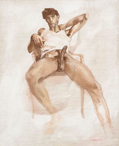 Jean-Noël LAVESVRE (1946) Jean-Noël LAVESVRE (1946)

Nude sitting

Oil on canvas...