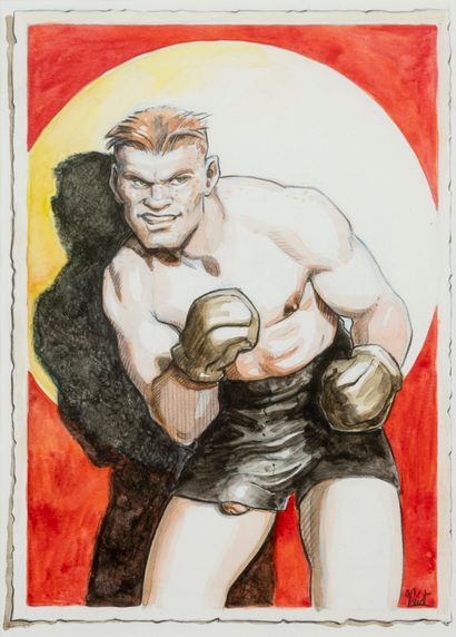 Benoit PREVOT (1968) Benoit PREVOT (1968)

The boxer

Pencil and watercolor on paper...