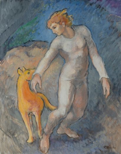 Robert BOUILLE (1926-2021) 
Robert BOUILLE (1926-2021)






The man and his dog






Oil...