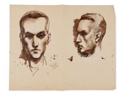 null Pavel TCHELITCHEW (1898-1957)
Portrait présumé de l’écrivain Lincoln
Kirstein
Encre...